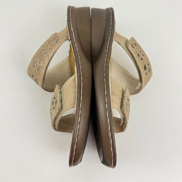NAOT Sandals Size 41 US 10  Cornet Sandals Beige Leather Two Adjust Strap - Picture 15 of 16